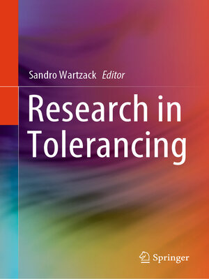 cover image of Research in Tolerancing